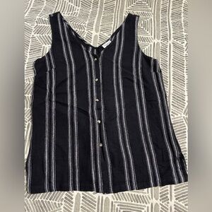 Tribal Jeans Striped Sleeveless Top size small